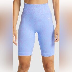 Gymshark adapt animal seamless cycling shorts—butterfly light blue